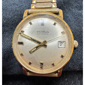 Benrus WR Automatic 17 Jewel 14Kt Gold Electroplated Wrist Watch - Vintage
